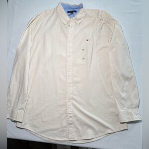 Tommy Hilfiger Men's Button-Down Beige Shirt